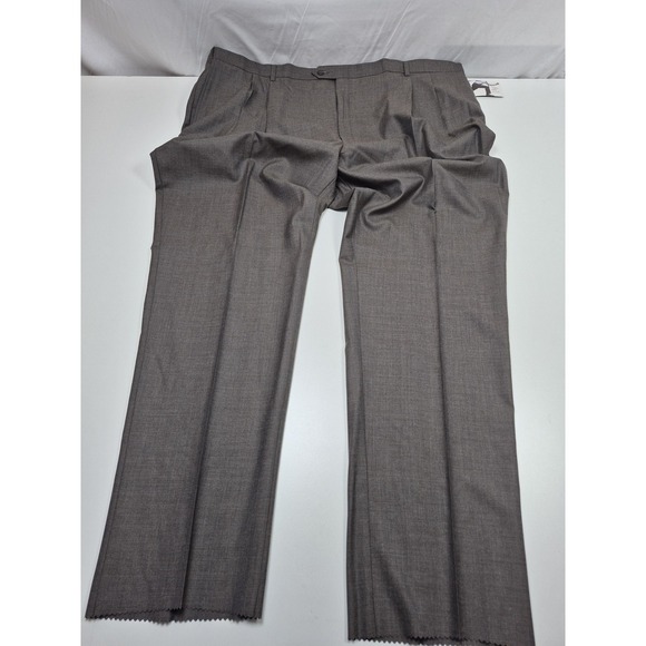 Palm Beach Sandals Other - Palm Beach Dress Pants Mens 56x36 Gray Wool Pleated Unhemmed Big & Tall NWT